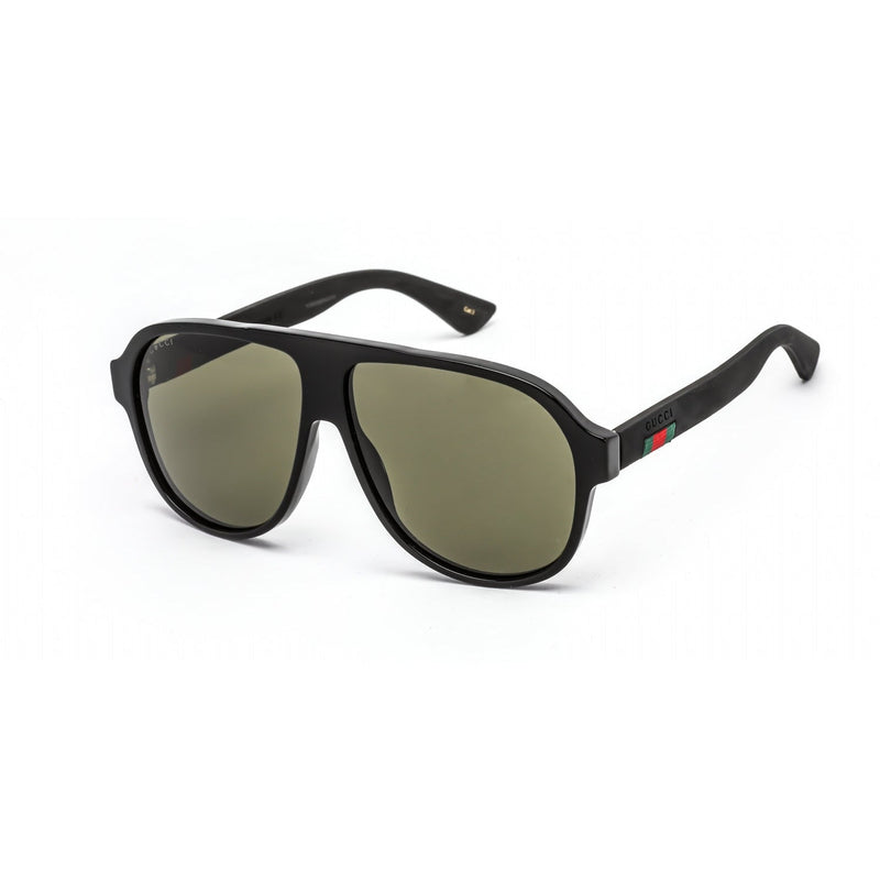 Gucci GG0009S Sunglasses Black / Green-AmbrogioShoes