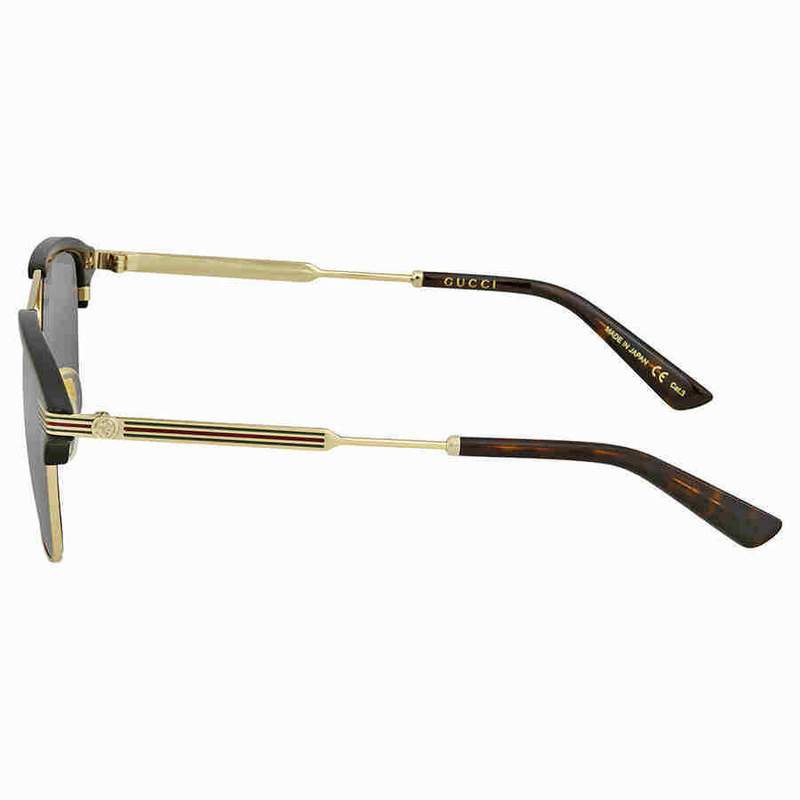 Gucci GG0241S-002 Men's Gold & Gray Novelty Sunglasses (S)-AmbrogioShoes