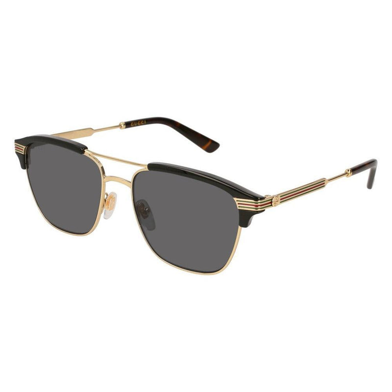 Gucci GG0241S-002 Men's Gold & Gray Novelty Sunglasses (S)-AmbrogioShoes