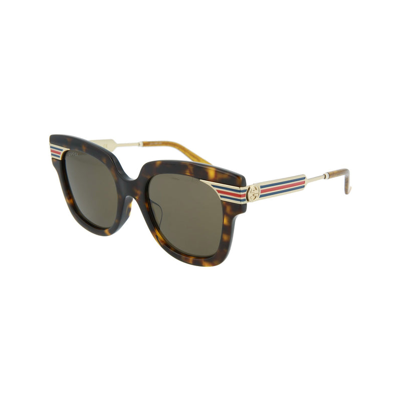 Gucci GG0281SA-002 Women's Havana Novelty Sunglasses (S)-AmbrogioShoes