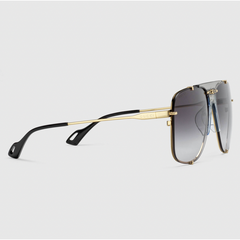 Gucci GG0739SA Sunglasses Gold / Grey Gradient (S) Women's-AmbrogioShoes