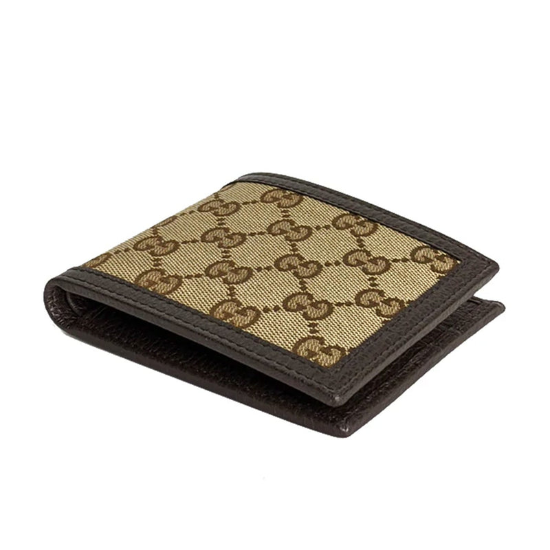 Gucci Men's Bi Fold Wallet 260987 525040 Beige & Brown Guccissima (GGMW2022)