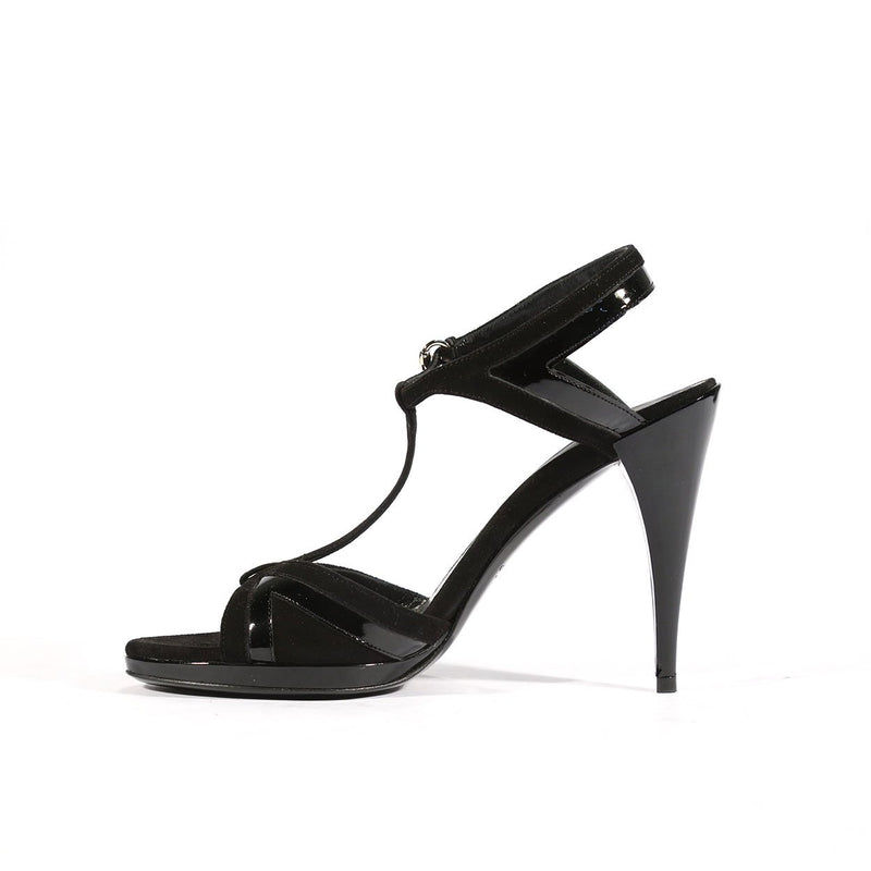 Gucci Hand Strass Crystal Black High-Heel Sandals (GGW1551)-AmbrogioShoes