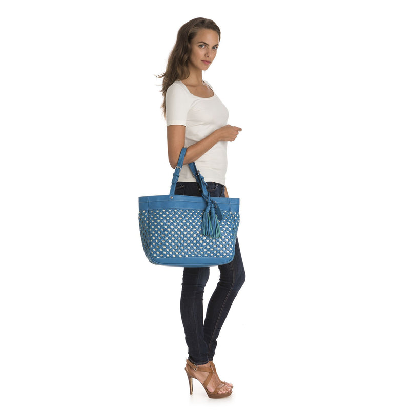 Isabella Fiore Handbag Bluebell Vintage Weave Tote (IFH102)-AmbrogioShoes