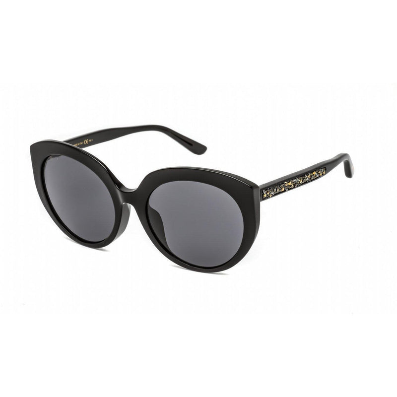 Jimmy Choo ETTY/F/S Sunglasses Black / Grey Blue-AmbrogioShoes
