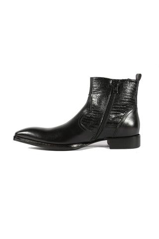 Jo Ghost 2128 Lizard Print / Calf-Skin Leather Ankle Boots (JG5319)-AmbrogioShoes