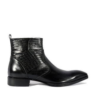Jo Ghost 2128 Men's Shoes Lizard Print / Calf-Skin Leather Ankle Boots (JG5319)-AmbrogioShoes