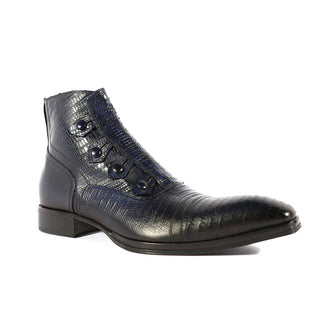 Jo Ghost 2379 Lizard Print Calf-Skin Leather Boots (JG5313)-AmbrogioShoes