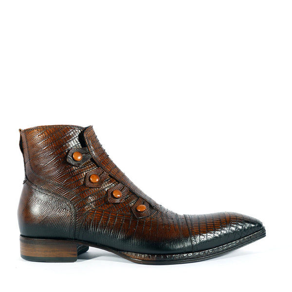Actie Museum sectie Jo Ghost 2379 Men's Shoes Brown Lizard Print / Calf-Skin Leather Boots –  AmbrogioShoes