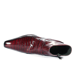 Jo Ghost 2727 BIS Men's Shoes Crocodile Print / Buffalo Leather Ankle Boots (JG5302)-AmbrogioShoes