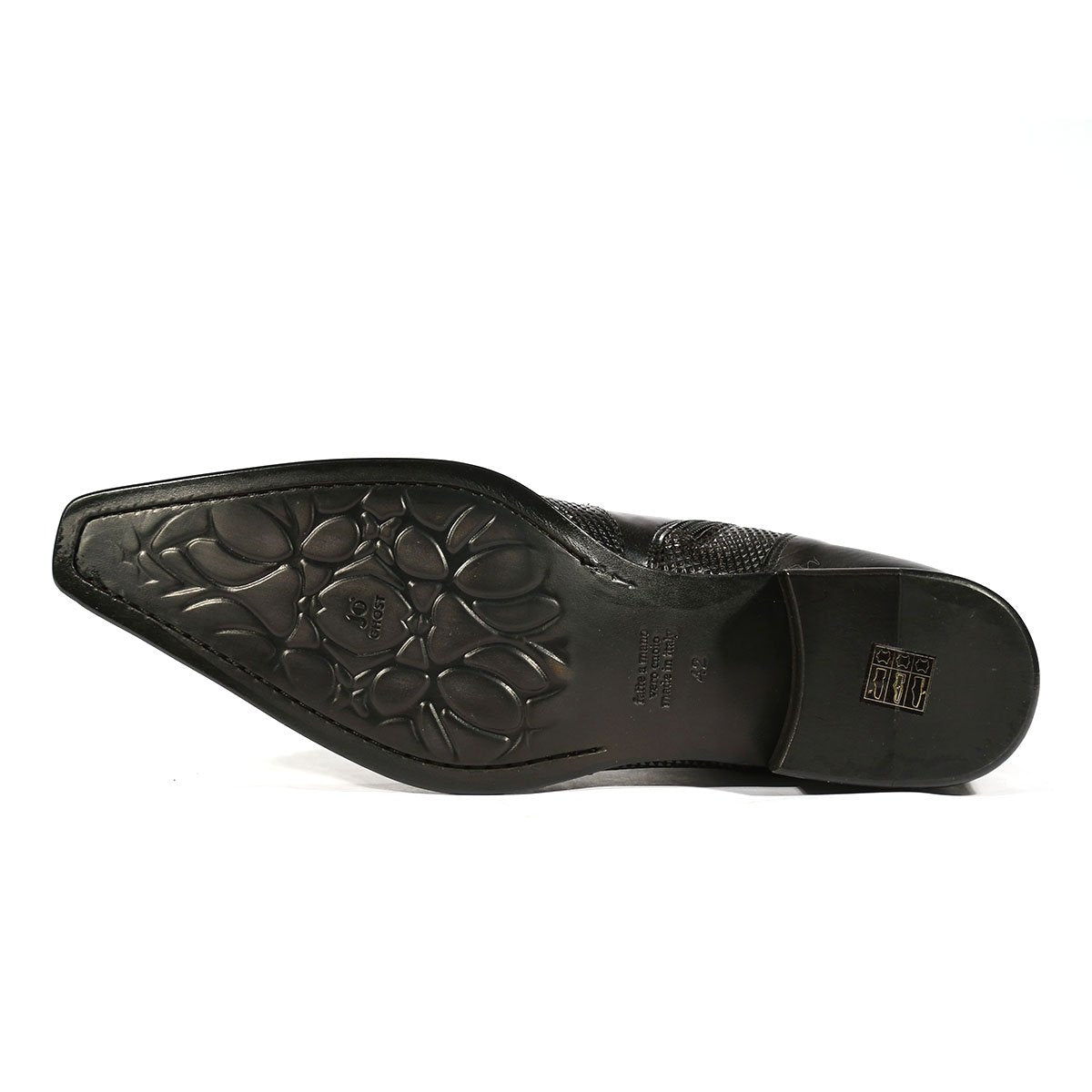 Jo Ghost Men's Shoes Black & Brown Texture Print / Calf-Skin Leather B ...