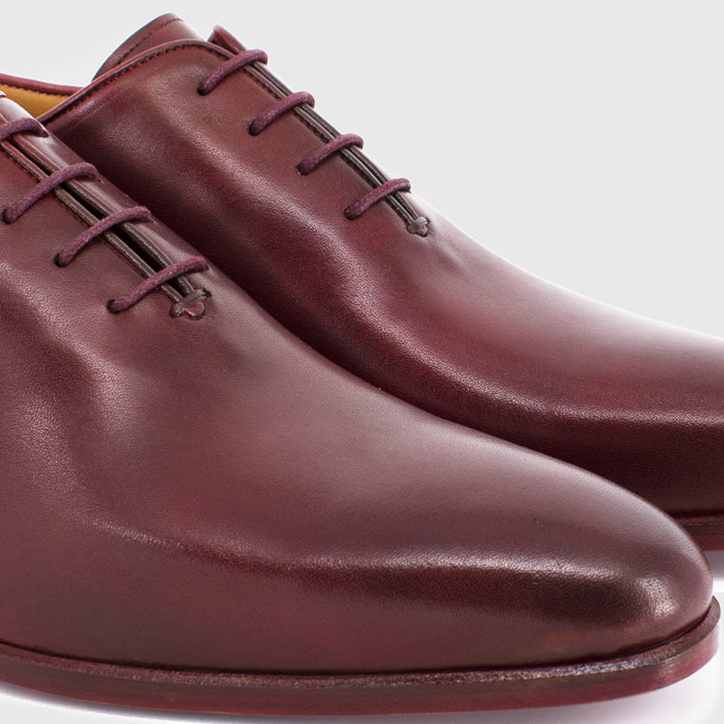 Maglieriapelle Bodrum Men's Shoes Bordeaux Calf-skin Leather Oxfords (MG1300)-AmbrogioShoes