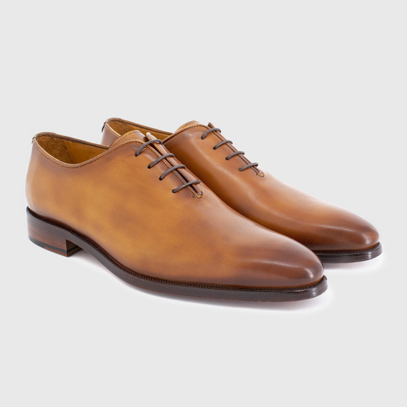 Maglieriapelle Bodrum Men's Shoes Tobacco Calf-skin Leather Oxfords (MG1301)-AmbrogioShoes