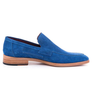 Maglieriapelle Men's Designer Shoes Blue Alacati Suede Loafers (MGS1168)-AmbrogioShoes