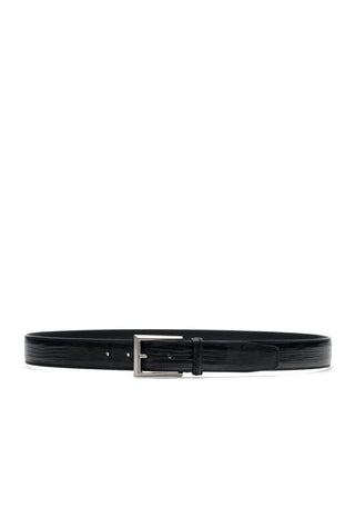 Magnanni 1166 Men's Black Exotic Tejulington Lizard Belt (MAGB1044)-AmbrogioShoes