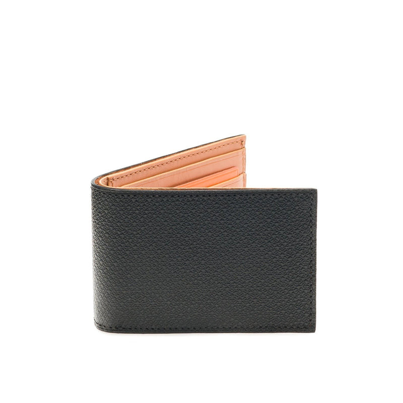 Magnanni 1285 Men's Black Pebble Leather Slim Fold Wallet (MAW1001)-AmbrogioShoes