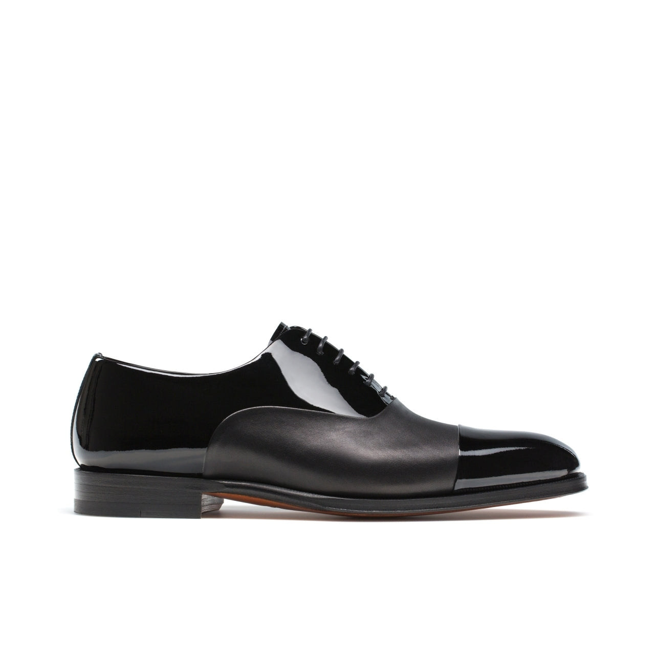 Magnanni 13880 Cesar Men's Shoes Black Patent / Nappa Leather Cap-Toe ...