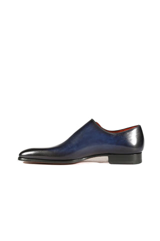 Magnanni 15024 Abrahan Wind Navy Calf-Skin Leather Whole-Cut Oxfords (MAGS1001)-AmbrogioShoes