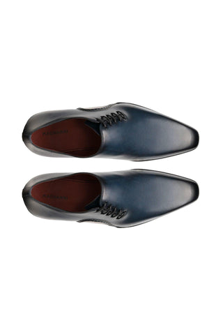 Magnanni 15024 Abrahan Wind Navy Calf-Skin Leather Whole-Cut Oxfords (MAGS1001)-AmbrogioShoes