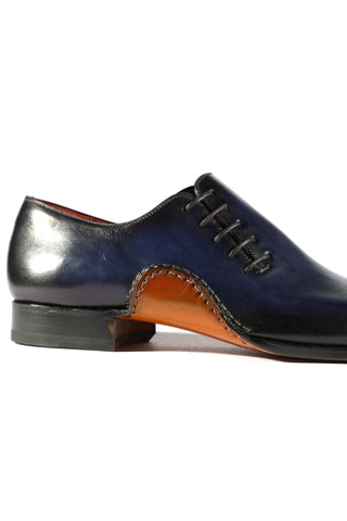 Magnanni 15024 Abrahan Wind Navy Calf-Skin Leather Whole-Cut Oxfords (MAGS1001)-AmbrogioShoes