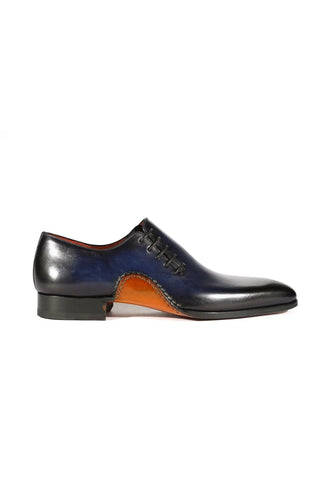 Magnanni 15024 Abrahan Wind Navy Calf-Skin Leather Whole-Cut Oxfords (MAGS1001)-AmbrogioShoes