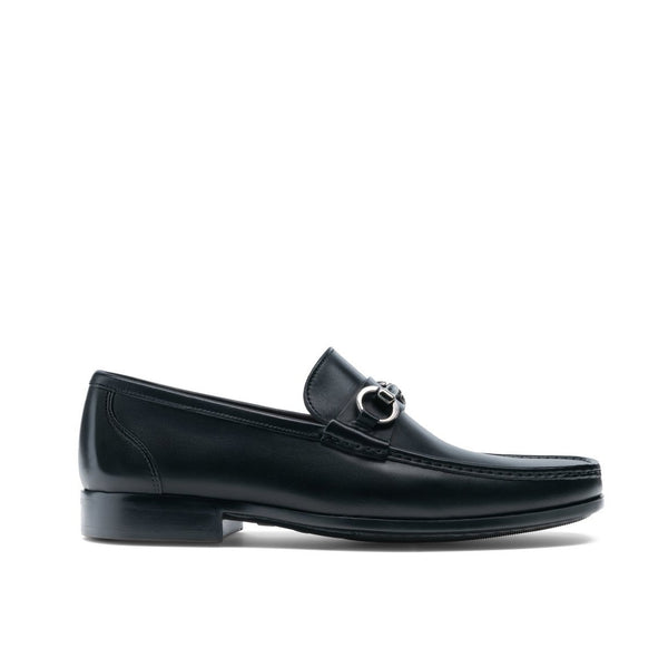 Magnanni 16363 Blass-II Men's Shoes Boltilux Black Calf-Skin Leather Moccasin Horsebit Loafers (MAG1068)-AmbrogioShoes