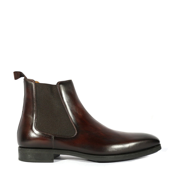 Magnanni 21139 Riley Men's Shoes Brown Calf-Skin Leather Chelsea Boots (MAGS1115)-AmbrogioShoes