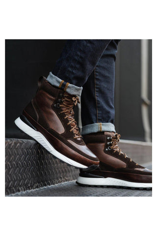 Magnanni 22212 Bodhi Tri-Tone Brown Suede / Calf-Skin Leather Boots (MAGS1012)-AmbrogioShoes