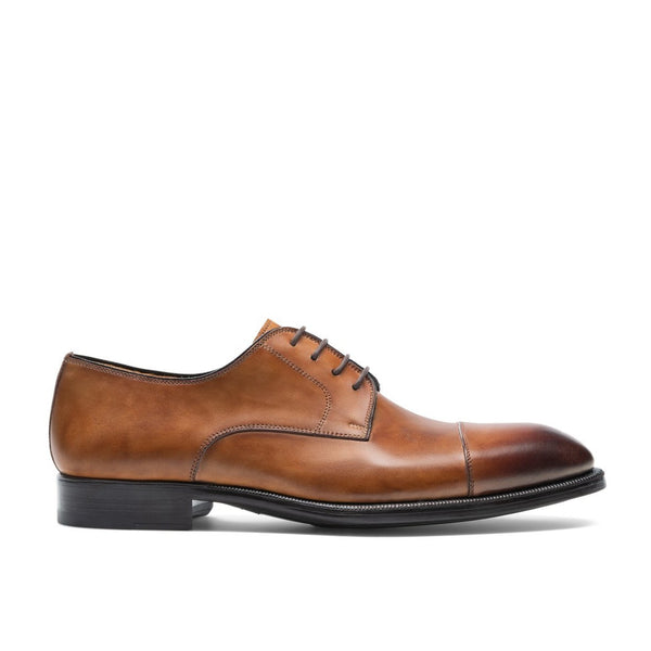 Magnanni 23309 Harlan Men's Shoes Brown Tabaco Calf-Skin Leather Derby Oxfords (MAG1042)-AmbrogioShoes