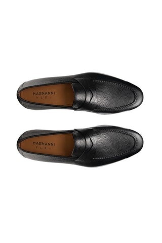 Magnanni 23802 Diezma-II Black Full Grain Leather Penny Loafers (MAGS1054)-AmbrogioShoes