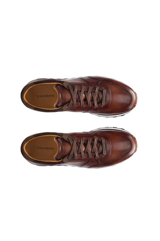 Magnanni 23961 Arco Medium Brown Suede / Calf-Skin Leather Casual Sneakers (MAGS1081)-AmbrogioShoes