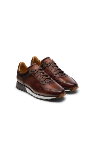 Magnanni 23961 Arco Medium Brown Suede / Calf-Skin Leather Casual Sneakers (MAGS1081)-AmbrogioShoes