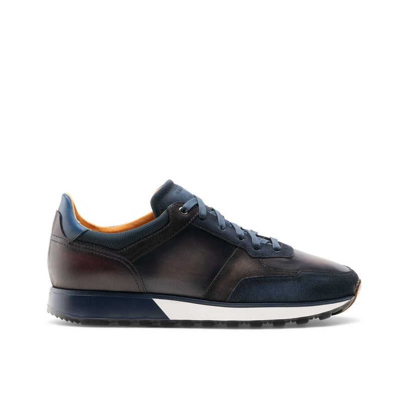 Magnanni 23961 Arco Men's Shoes Navy & Gray Nubuck / Suede Leather Cas ...