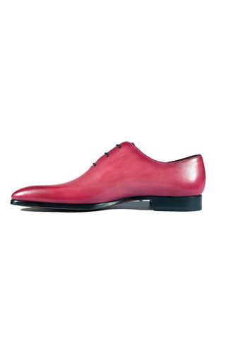 Magnanni 24140 Flamenco Pink Patina Leather Whole-Cut Oxfords (MAGS1096)-AmbrogioShoes