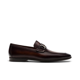 Magnanni 24379 Raso Brown Calf-Skin Leather Slip-On Penny Loafers (MAGS1079)-AmbrogioShoes