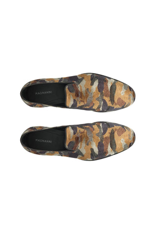 Magnanni Jareth 22334 Khaki Camo Velvet Formal/Loafers (MAGS1120)-AmbrogioShoes