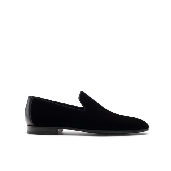 Magnanni Jareth 22334 Men's Shoes Black Velvet Formal/Dress Loafers (MAGS1118)-AmbrogioShoes