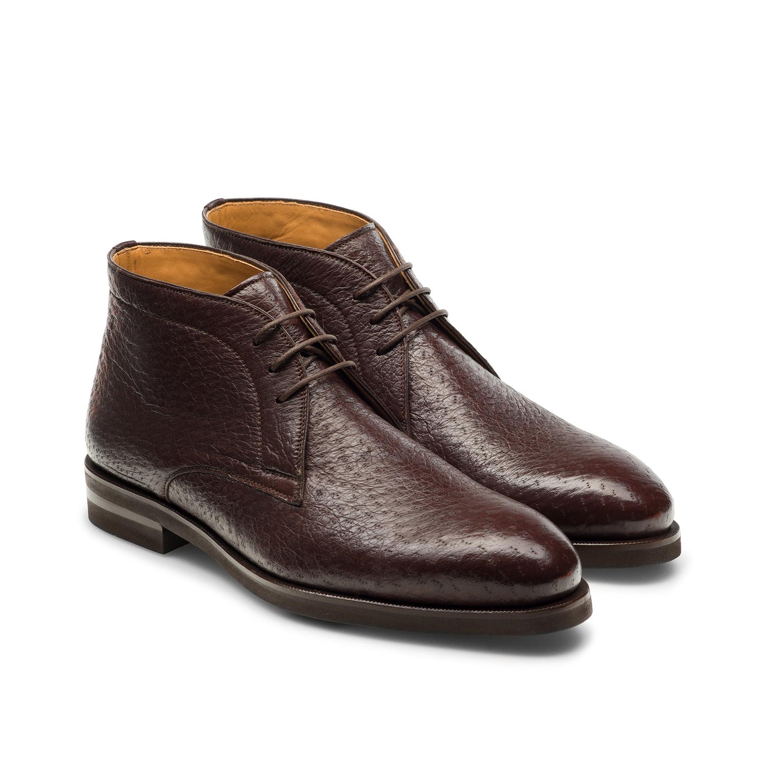 Magnanni Tacna 24716 Men's Shoes Brown Peccary Leather Chukka Boots (M â AmbrogioShoes