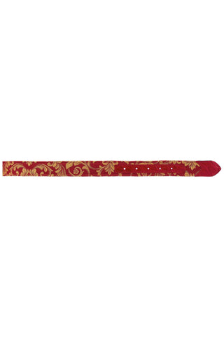 Mauri 0100/35 Men's Exotic Alligator Skin & Gobelins Fabric Belt (MAB1053)-AmbrogioShoes