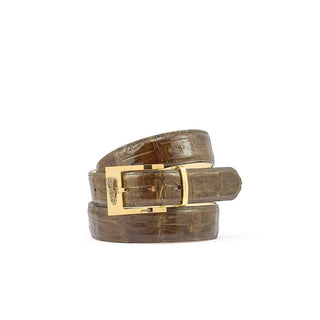 Mauri 0100/35 Men's Exotic Crocodile Skin Belt (MAB1039) (Special Order)-AmbrogioShoes