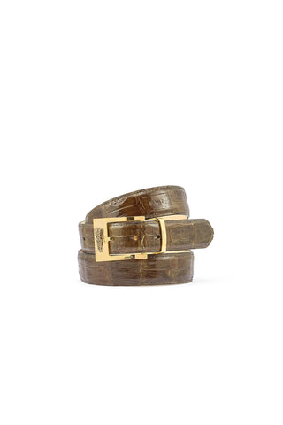 Mauri 0100/35 Men's Exotic Crocodile Skin Belt (MAB1039)-AmbrogioShoes