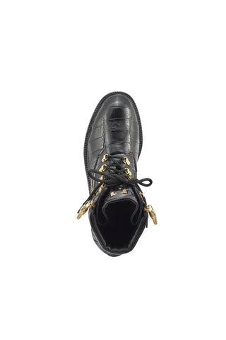 Mauri 3017/1 Hunter Black Exotic Alligator / Ostrich Leg Boots (MA5382)-AmbrogioShoes