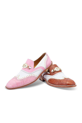 Mauri 3092 Gambino Exotic Crocodile Skin & Calf-Skin Leather Loafers (MA5427)-AmbrogioShoes