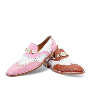 Mauri 3092 Gambino Exotic Crocodile Skin & Calf-Skin Leather Loafers (MA5427)-AmbrogioShoes