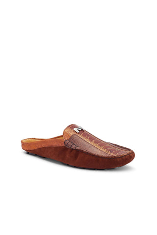 Mauri 3461 Fiesta Exotic Ostrich Skin & Suede Mules (MA5433)-AmbrogioShoes