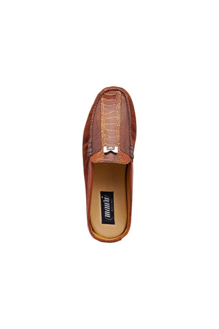 Mauri 3461 Fiesta Exotic Ostrich Skin & Suede Mules (MA5433)-AmbrogioShoes