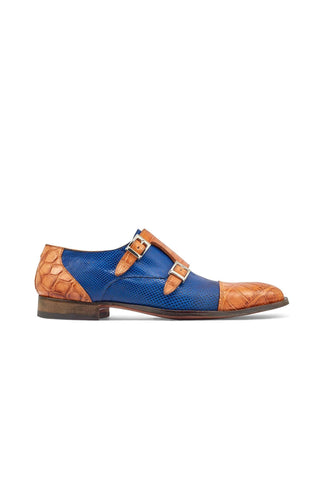 Mauri 4560/2 Madison Exotic Alligator Skin & Karung Double Monk-Straps (MA5375)-AmbrogioShoes