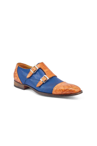 Mauri 4560/2 Madison Exotic Alligator Skin & Karung Double Monk-Straps (MA5375)-AmbrogioShoes