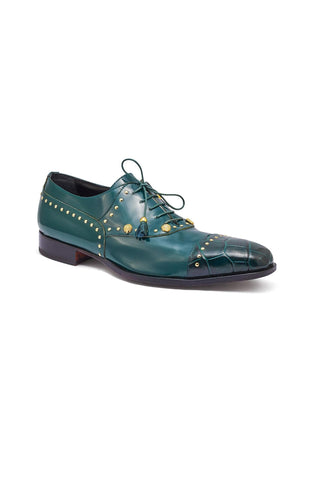 Mauri 4901 Vegas Exotic Alligator Skin & Calf-Skin Leather Oxfords (MA5311)-AmbrogioShoes