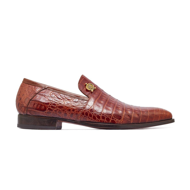 Mauri 4912 Monarch Men's Shoes Gold Exotic Alligator Slip-On Loafers (MA5320)-AmbrogioShoes